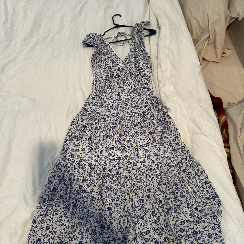 Floral Blue and White Women's Dress